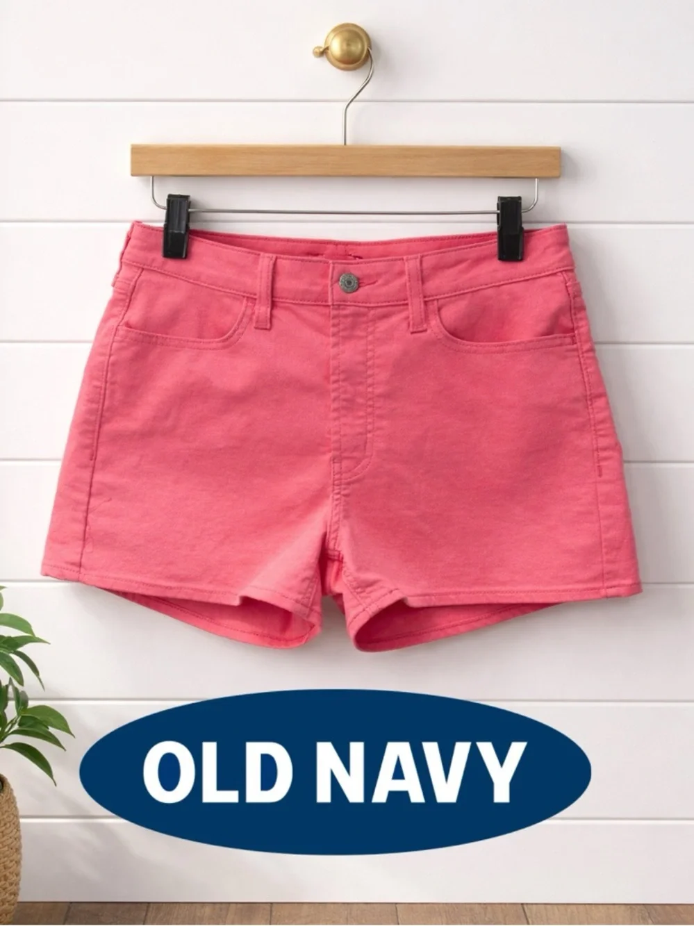 🦋💙 WOW High-Rise Old Navy Pink Shorts | Size 8 | Stretch Summer Casual Cute